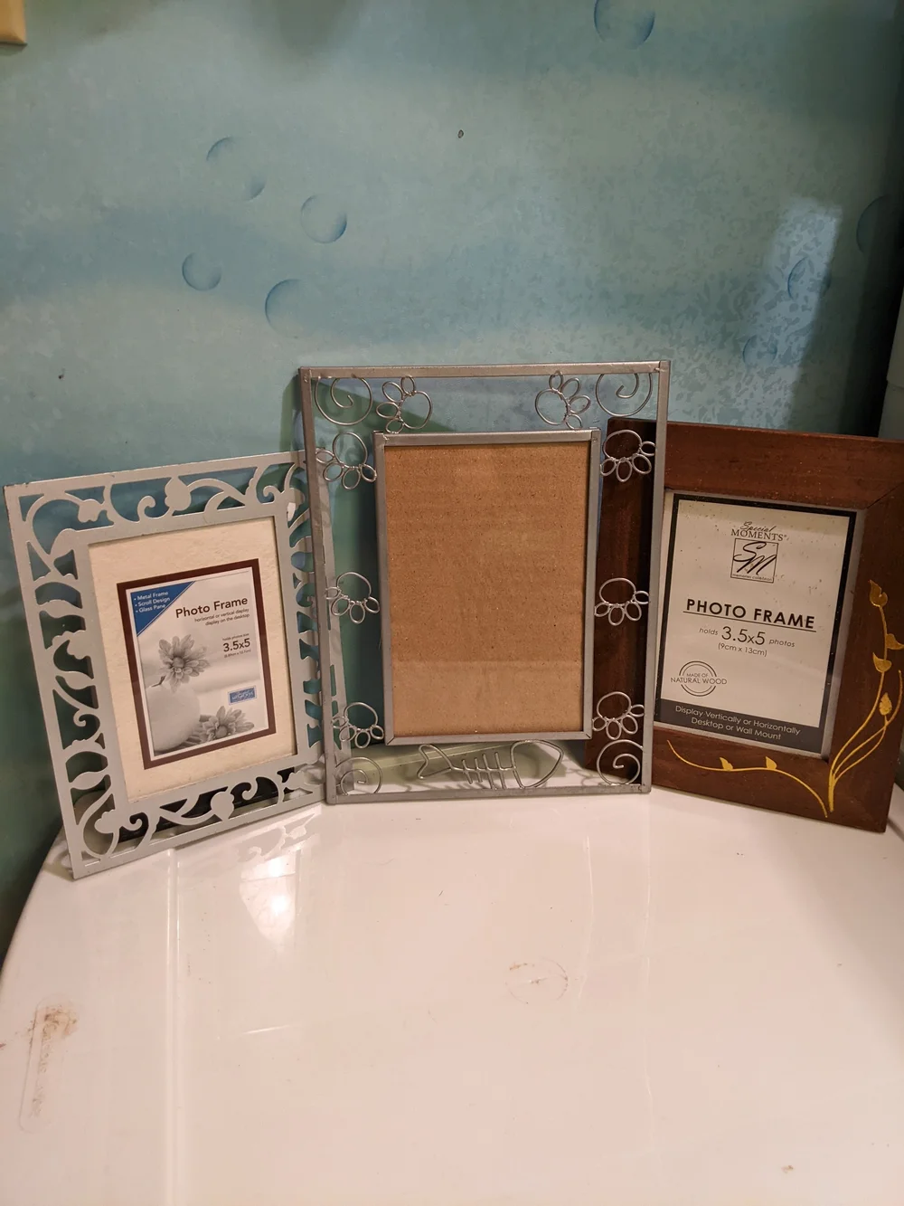 Unbranded Silver Floral Metal Photo Frame - 3.5x5
